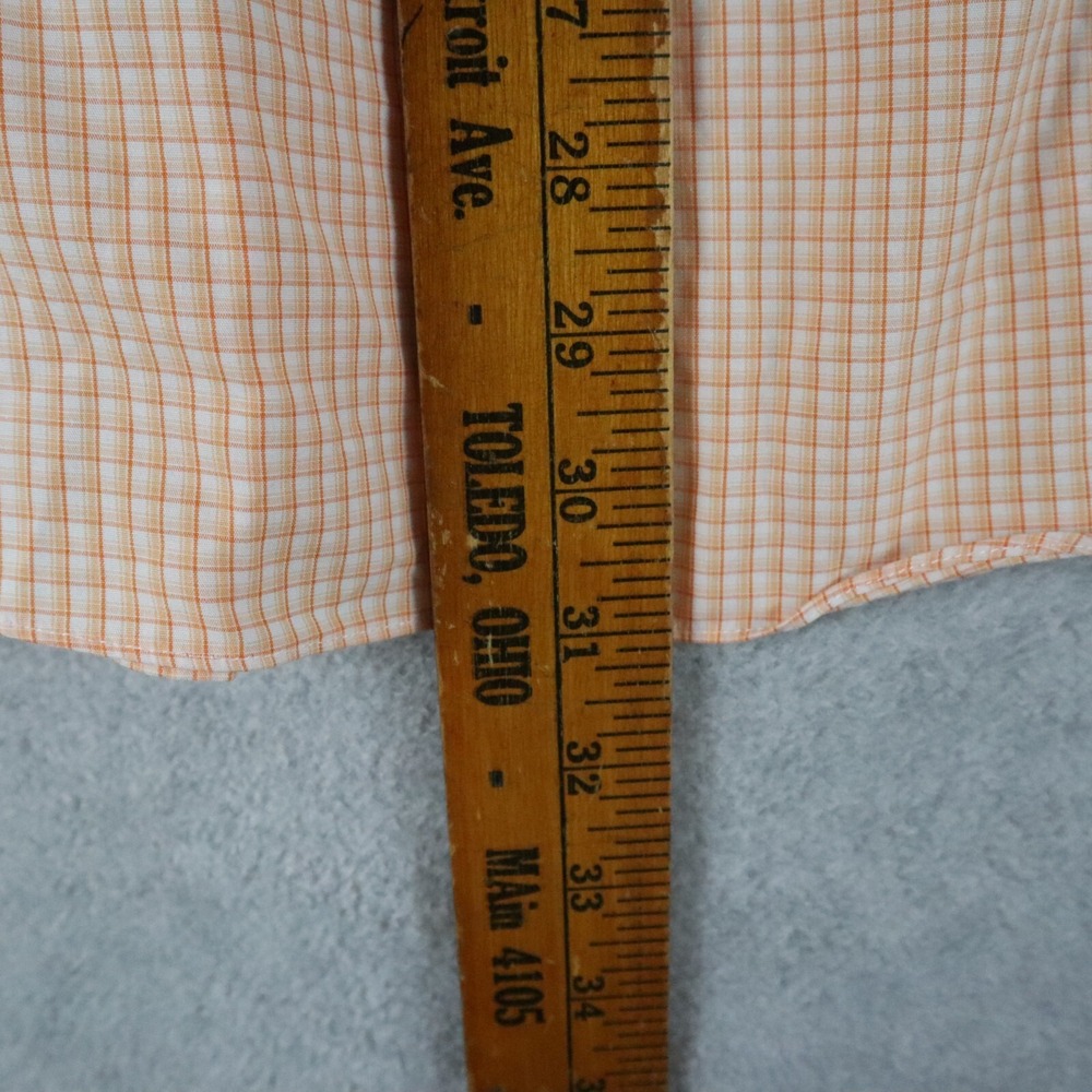 Brooks Brothers Shirt Mens 15.5-34 Regent Button Up Orange Plaid Long Sleeve - Picture 5 of 5